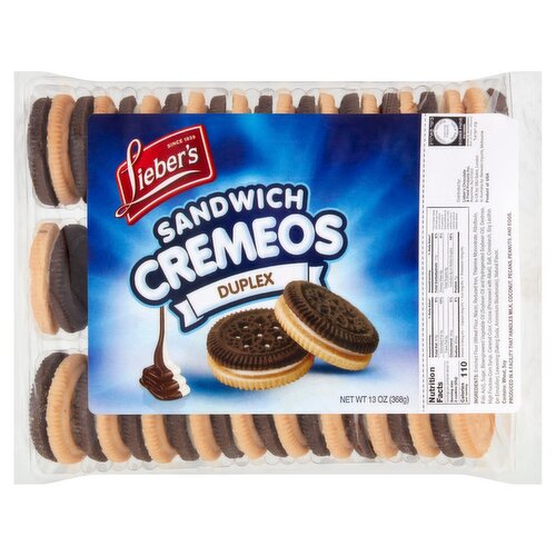 Lieber's Duplex Sandwich Cremeos, 13 oz