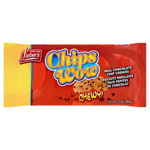 Lieber's Chips Wow Chewy Real Chocolate Chip Cookies, 13 oz