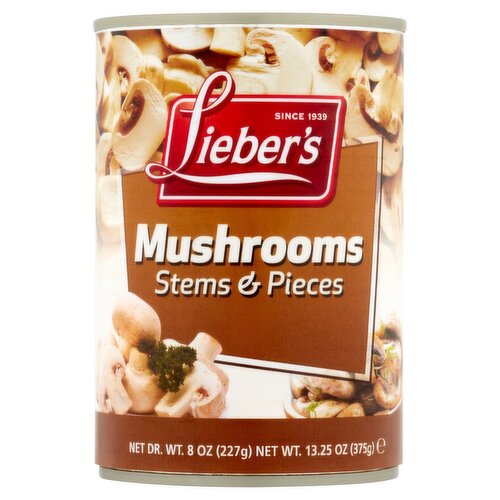 Lieber's Stems & Pieces Mushrooms, 13.25 oz