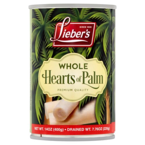 Lieber's Whole Hearts of Palm, 14 oz