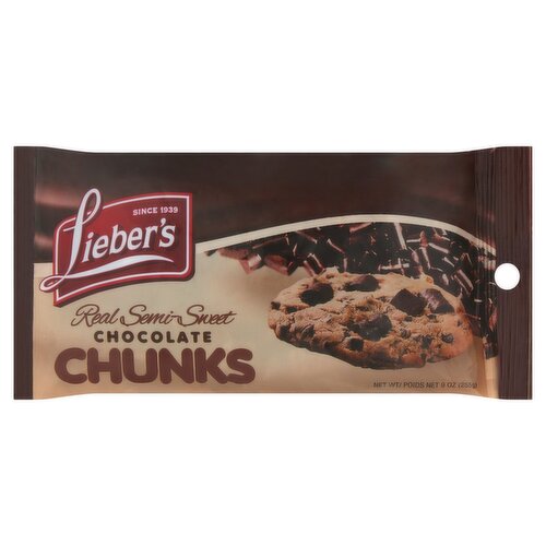 Lieber's Real Semi-Sweet Chocolate Chunks, 9 oz