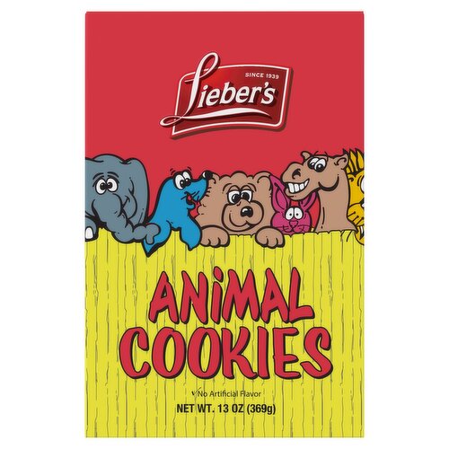 Lieber's Animal Cookies, 13 oz