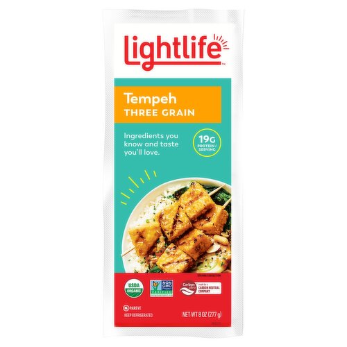 Lightlife Three Grain Organic Tempeh 8 oz