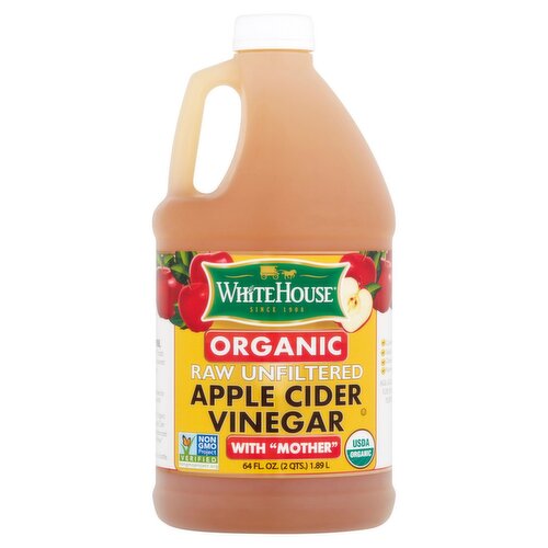 White House Organic Raw Unfiltered Apple Cider Vinegar, 64 fl oz