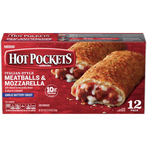 HOT POCKETS Meatballs & Mozzarella Garlic Buttery Crust, 54 oz