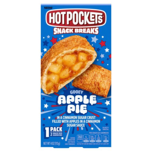 Hot Pockets Snack Breaks Gooey Apple Pie Sandwiches, 4 oz
