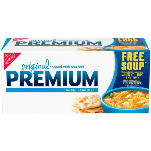 Premium Original Saltine Crackers, Lunch Snacks, 16 oz