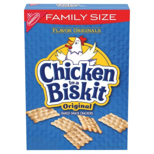 Nabisco Chicken in a Biskit Original Baked Snack Crackers Family Size, 12 oz