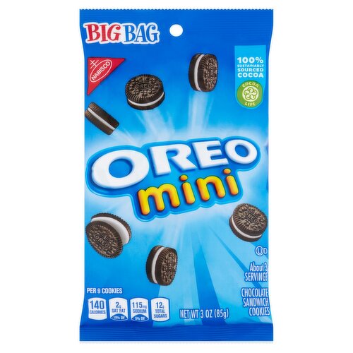 Nabisco Oreo Mini Chocolate Sandwich Cookies, 3 oz