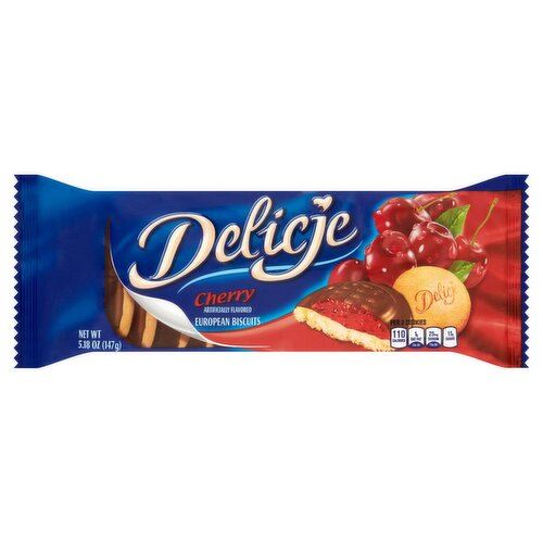 Delicje Cherry European Biscuits, 5.18 oz