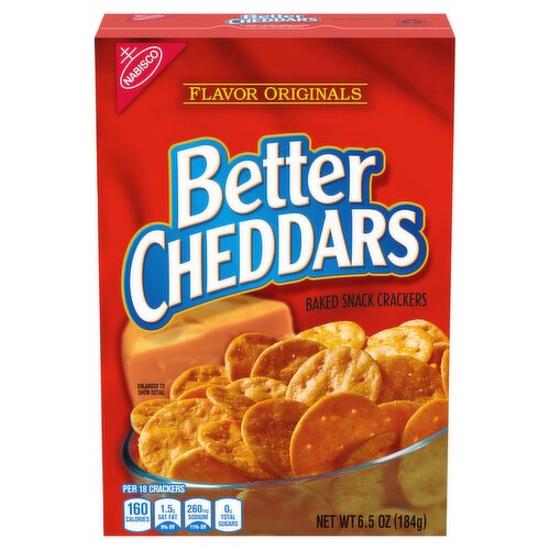 Nabisco Better Cheddars Baked Snack Crackers, 6.5 oz