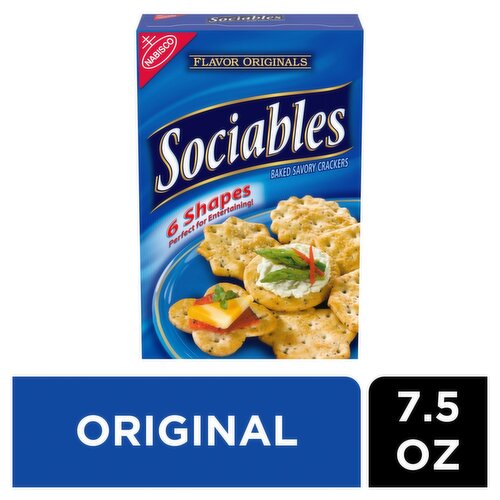 Nabisco Sociables Flavor Originals Baked Savory Crackers, 7.5 oz