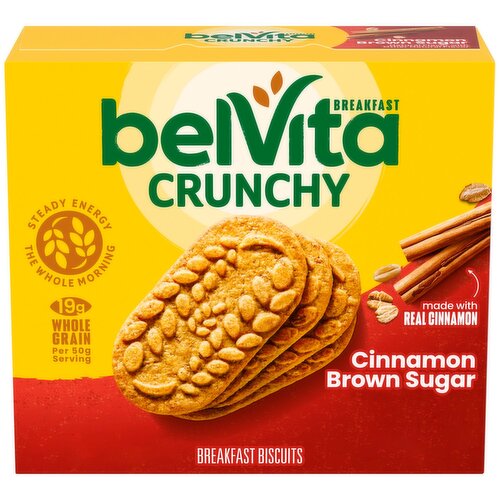 Belvita Crunchy Cinnamon Brown Sugar Breakfast Biscuits, 1.76 oz, 5 count