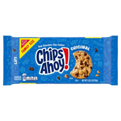 Nabisco Chips Ahoy! Original Real Chocolate Chip Cookies Family Size, 1 lb 2.2 oz