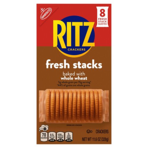 Nabisco Ritz Fresh Stacks Whole Wheat Crackers, 8 count, 11.6 oz