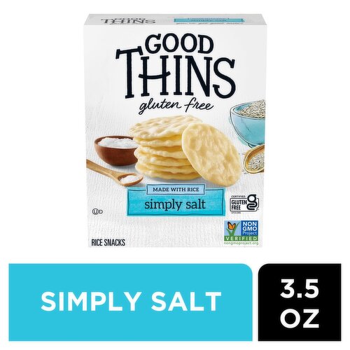 Good Thins Gluten Free Simply Salt Rice Snacks, 3.5 oz