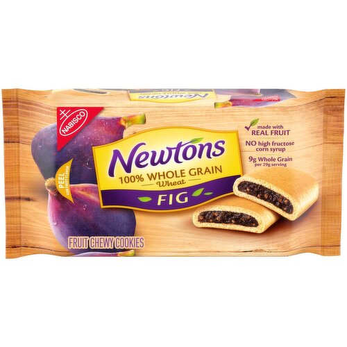 Nabisco Newtons 100% Whole Grain Wheat Fig Fruit Chewy Cookies, 10 oz