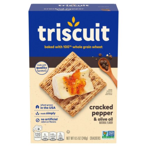 Triscuit Cracked Pepper & Olive Oil Crackers, 8.5 oz