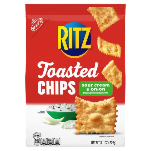 Nabisco Ritz Sour Cream & Onion Toasted Chips, 8.1 oz