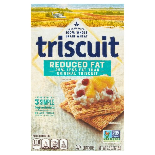 Triscuit Reduced Fat Crackers, 7.5 oz