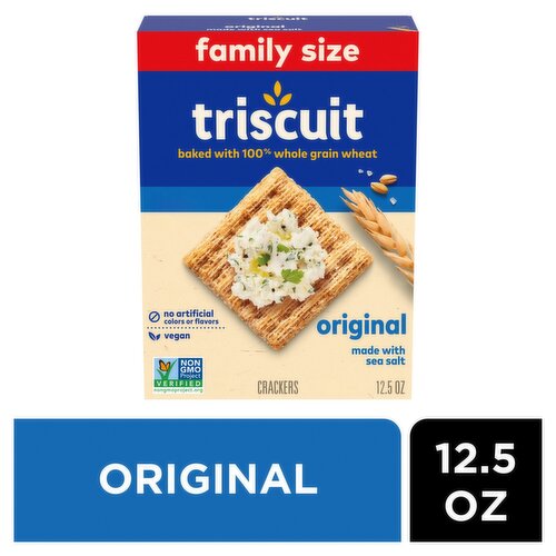 Triscuit Original Made with Sea Salt Crackers Family Size, 12.5 oz