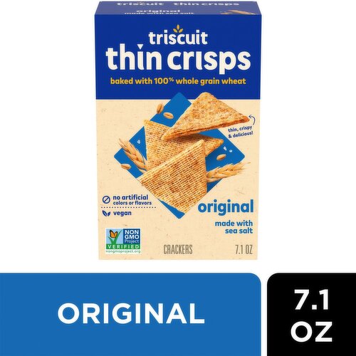 Triscuit Thin Crisps Original Crackers Made with Sea Salt, 7.1 oz