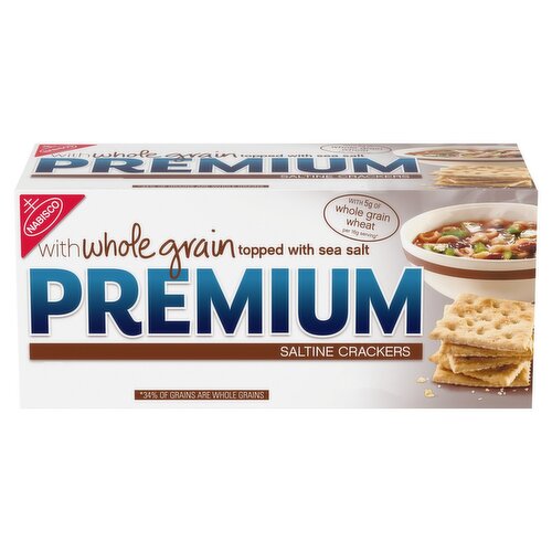 Nabisco Premium Saltine Crackers with Whole Grain, 1 lb 0.96 oz