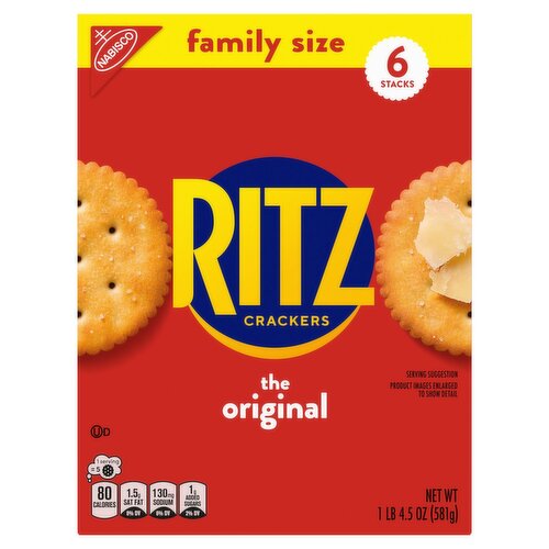 Nabisco Ritz The Original Crackers Family Size, 6 count, 1 lb 4.5 oz