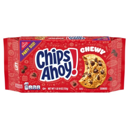 Nabisco Chips Ahoy! Chewy Cookies Party Size!, 1 lb 10 oz