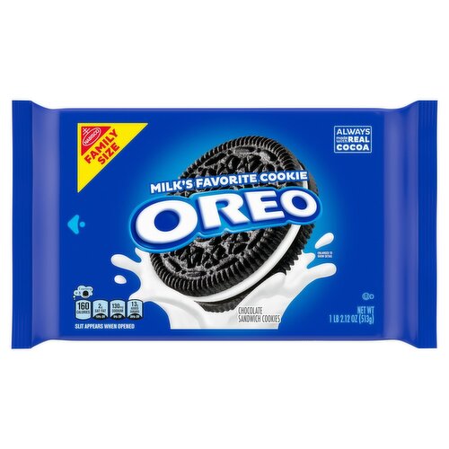 Nabisco Oreo Chocolate Sandwich Cookies Family Size, 1 lb 2.12 oz