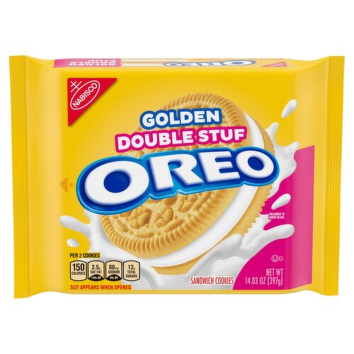 Nabisco Oreo Golden Double Stuf Sandwich Cookies, 14.03 oz