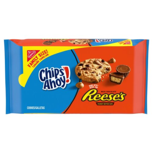 Nabisco Chips Ahoy! Reese's with Peanut Butter Cups Cookies Family Size!, 14.25 oz