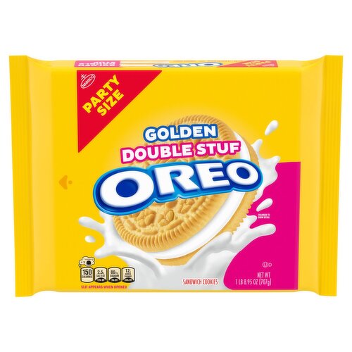 Nabisco Oreo Golden Double Stuf Sandwich Cookies Party Size, 24.95 oz