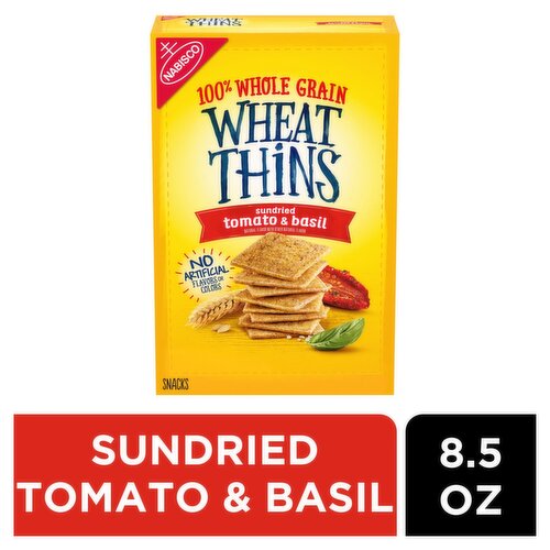 Nabisco Wheat Thins Sundried Tomato & Basil 100% Whole Grain Snacks, 8.5 oz