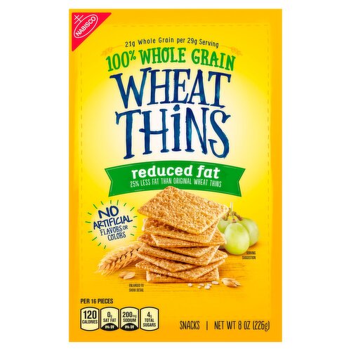 Nabisco Wheat Thins Reduced Fat Snacks, 8 oz