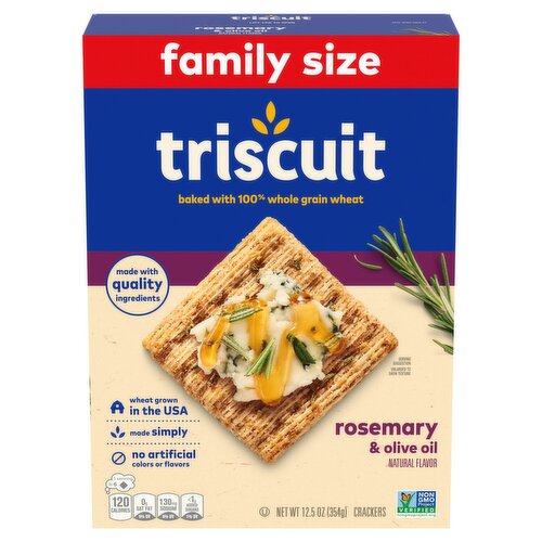 Triscuit Rosemary & Olive Oil Crackers, Family Size, 12.5 oz