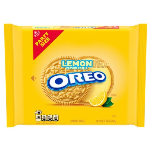 Nabisco Oreo Lemon Flavor Creme Sandwich Cookies Party Size, 24.95 oz