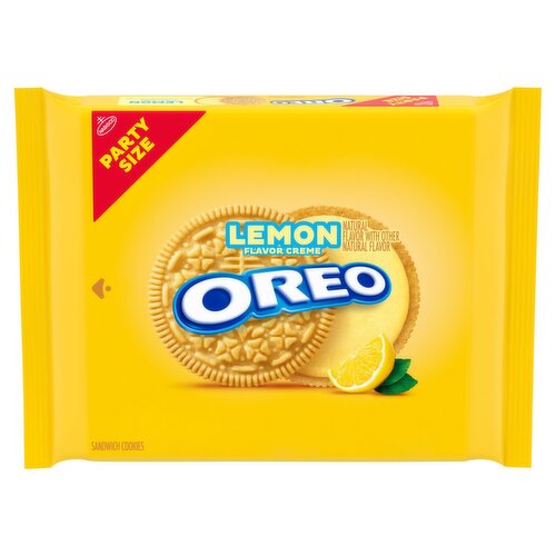 Nabisco Oreo Lemon Flavor Creme Sandwich Cookies Party Size, 1 lb 8.95 oz