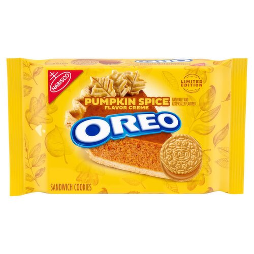 Nabisco Oreo Pumpkin Spice Flavor Creme Sandwich Cookies Limited Edition, 12.2 oz