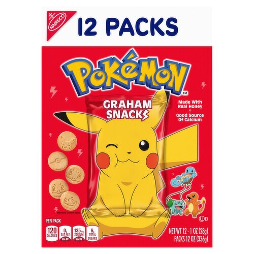 Nabisco Pokémon Graham Snacks, 1 oz, 12 count