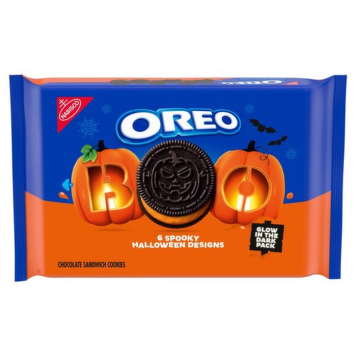 Nabisco Oreo Boo! Orange Colored Creme Chocolate Sandwich Cookies Limited Edition, 1 lb 2.71 oz