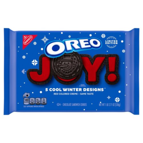 Nabisco Oreo Joy! Red Colored Creme Chocolate Sandwich Cookies Limited ...