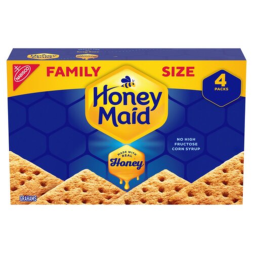 Nabisco Honey Maid Grahams Family Size, 4 count, 1 lb 3.2 oz