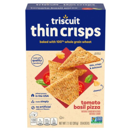 Triscuit Thin Crisps Tomato Basil Pizza Crackers, 7.1 oz