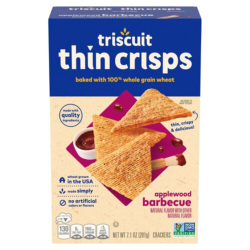 Triscuit Thin Crisps Applewood Barbecue Crackers, 7.1 oz