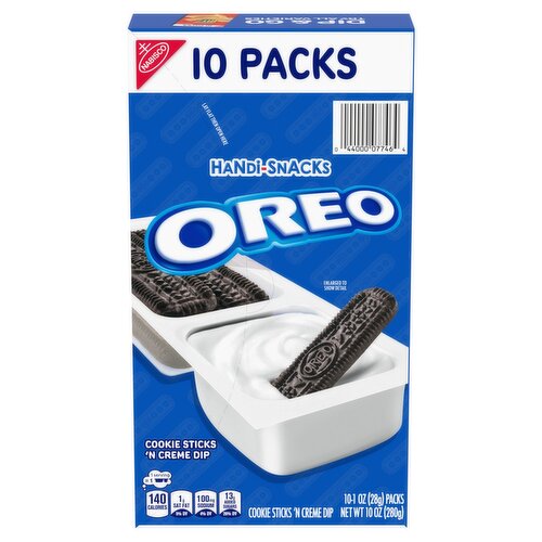 Nabisco Oreo Cookie Sticks 'N Creme Dip Handi-Snacks, 1 oz, 10 count