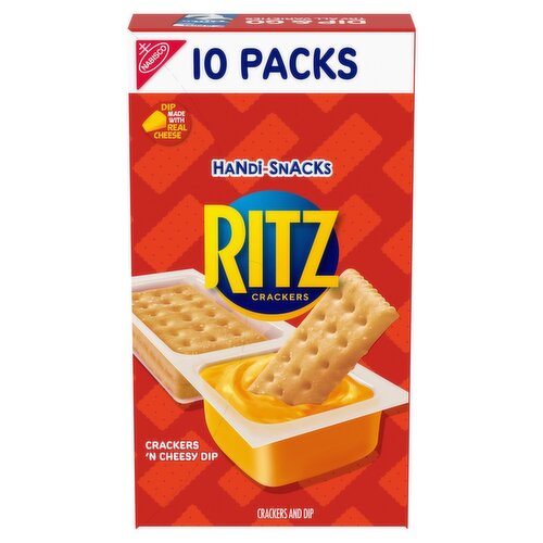 Nabisco Ritz Crackers 'N Cheesy Dip, 0.95 oz, 10 count