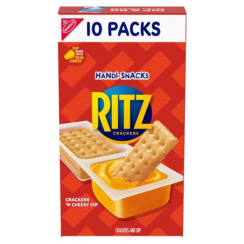 Nabisco Ritz Crackers 'N Cheesy Dip, 0.95 oz, 10 count