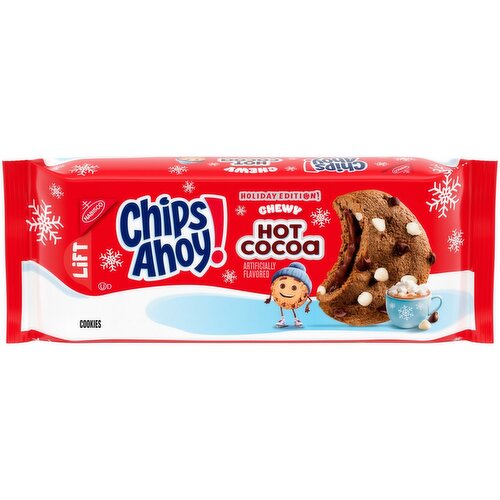 CHIPS AHOY! Hot Cocoa Chocolate Chip Cookies, Limited Edition Holiday Cookies, 9.9 oz