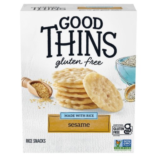 Good Thins Gluten Free Sesame Rice Snacks, 3.5 oz